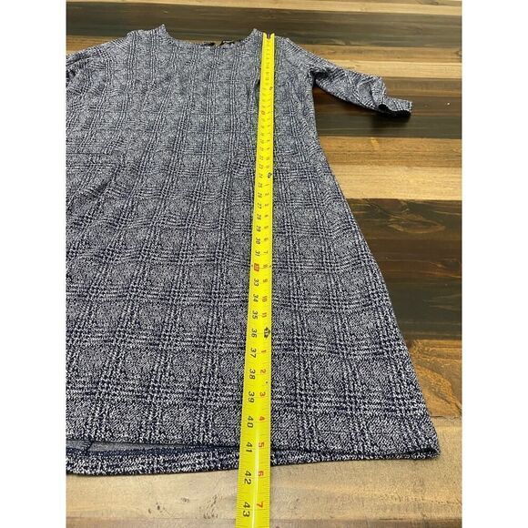 41 Hawthorn Aniya Jacquard Knit Soft & Comfortable Midi Dress Plaid Navy Size 2X - Picture 12 of 12
